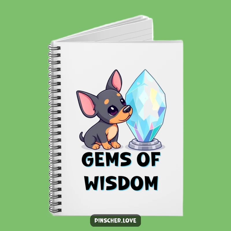 Funny Pinscher Gem Notebook - Jot Down Your Curious Discoveries