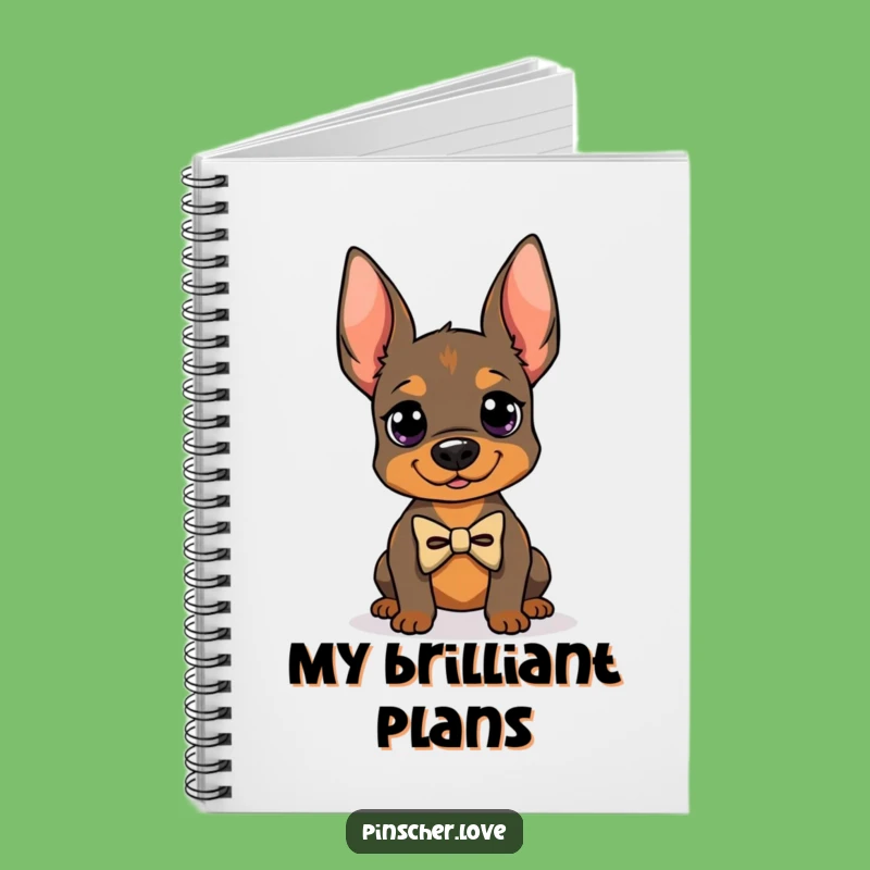 Funny Dapper Pinscher Notebook: Jot Down Elegant Thoughts