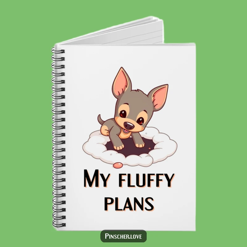 Funny Pinscher Cloud Digging Notebook: Quirky & Hilarious Journal Gift