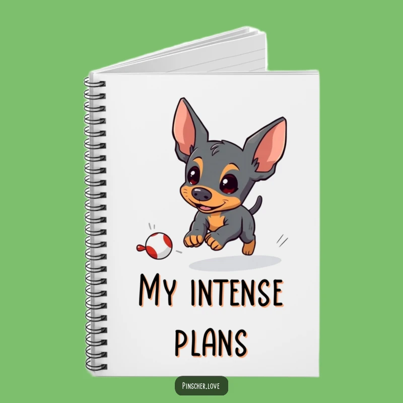 Funny Pinscher Notebook: Energetic Dog Toy Chase, Hilarious Pet Diary