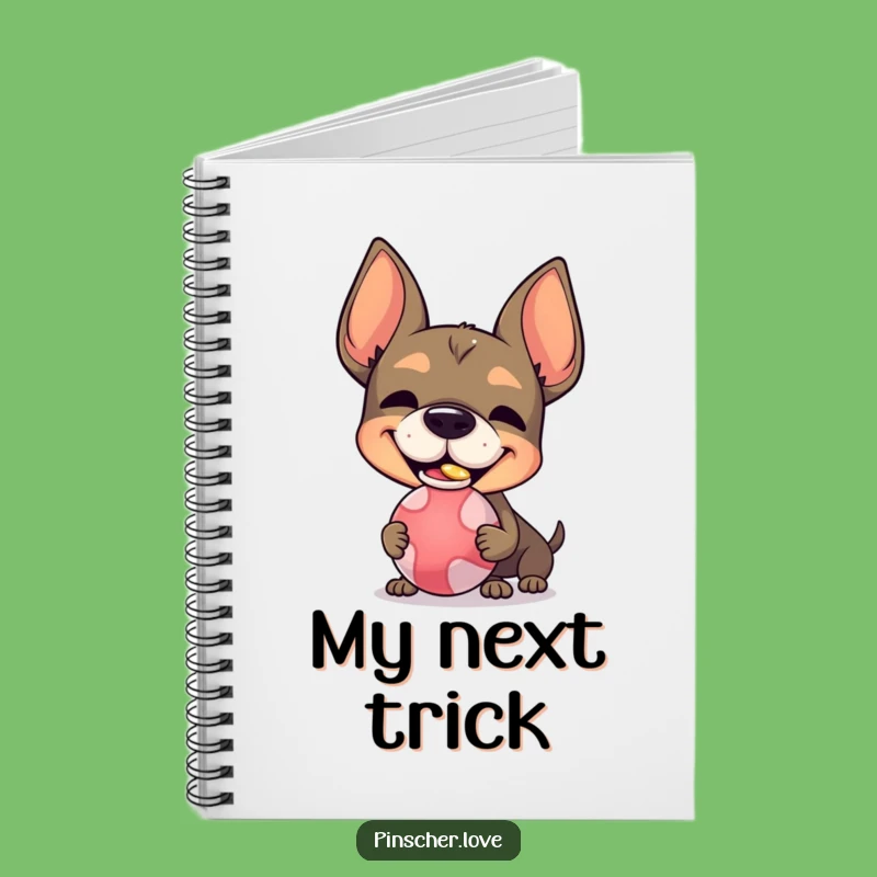 Funny Pinscher Notebook - Silly Grin Journal Cover, Perfect Funny Gift