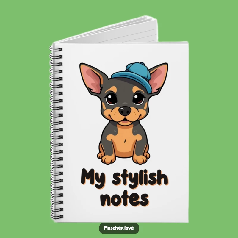 Funny Pinscher Cap Notebook: Jot Down Stylish Ideas
