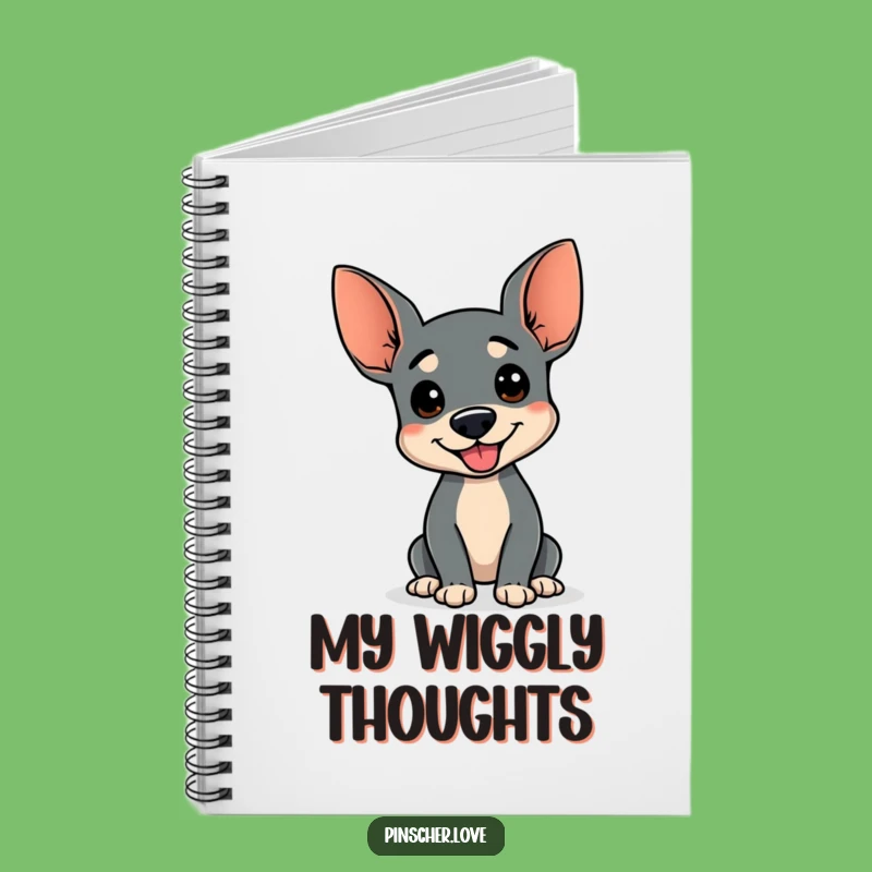 Funny Wiggle Pinscher Notebook: Jot Down Happy Thoughts