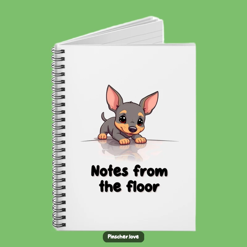 Funny Slipping Pinscher Notebook - Dog Journal for Clumsy Thoughts and Ideas