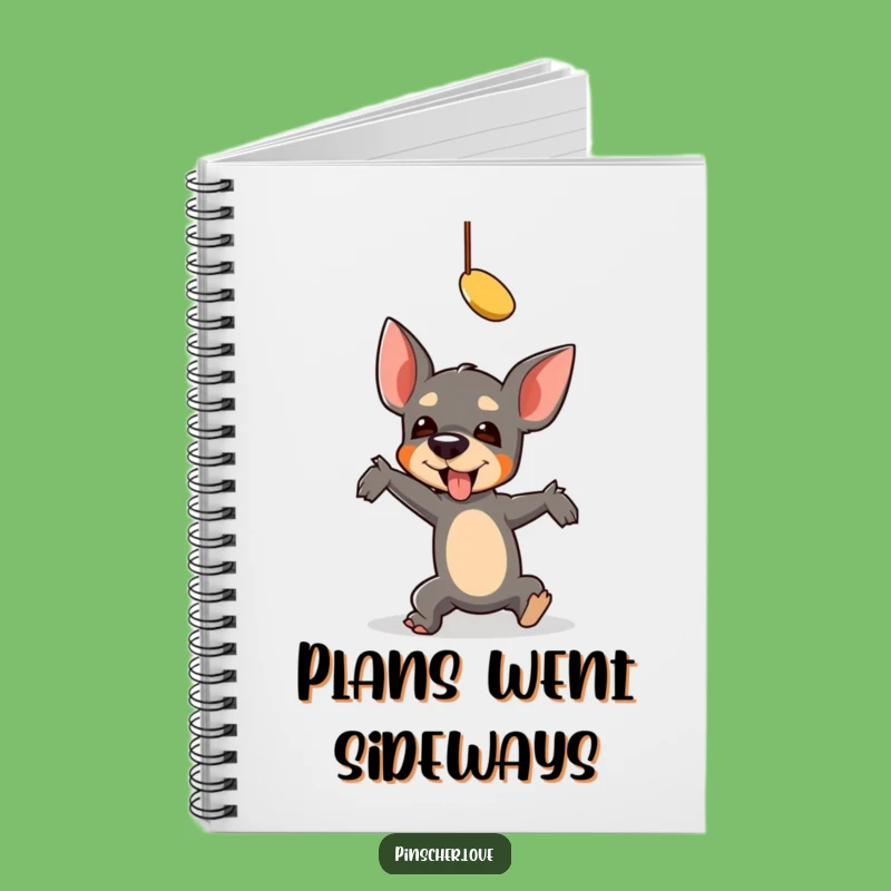 Funny Falling Pinscher Notebook - Jot Down Your 'Almosts' with Humor, Ideal Funny Gift!