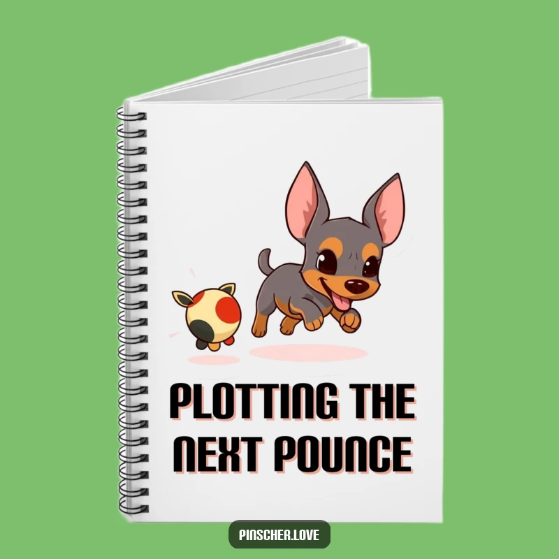 Funny Pinscher Notebook: Focused Play, Clever Comedic Gift for Note-Takers