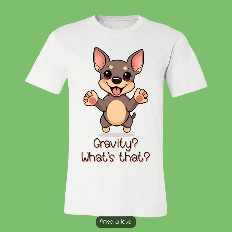 Funny Pinscher Happy Jump T-Shirt - Energetic Pup Apparel and Hilarious Gift