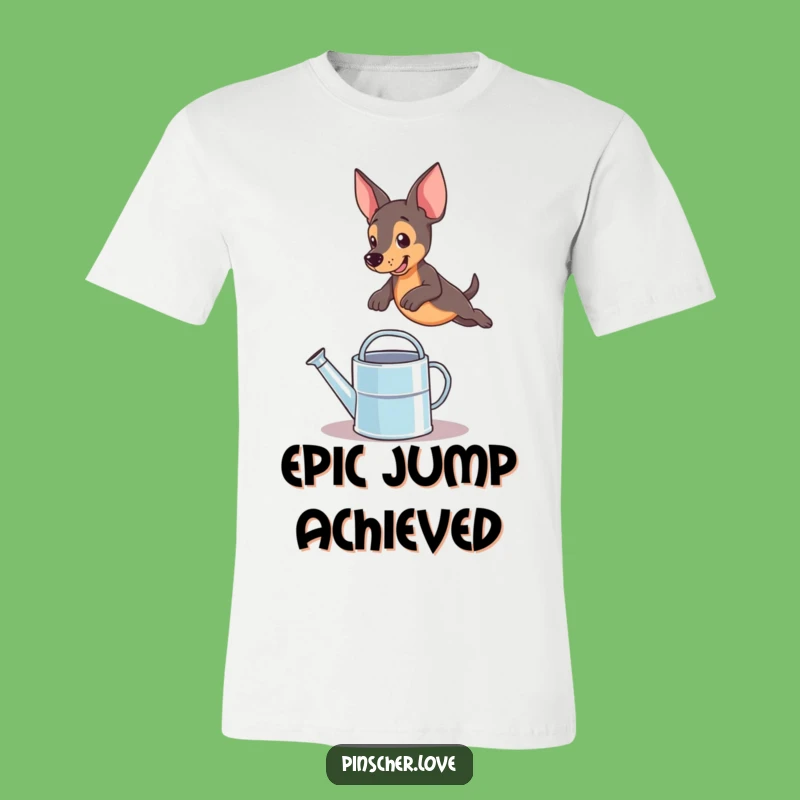 Funny Pinscher Leaping T-Shirt: Hilarious Dog Lover Gift for Any Occasion