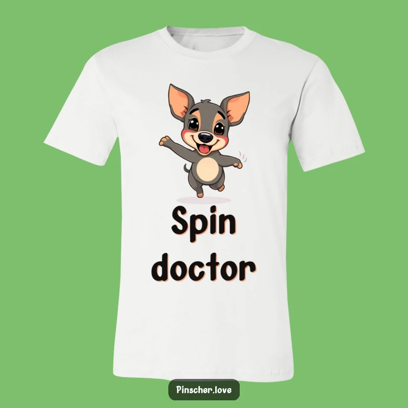 Funny Pinscher Spinning Delight T-Shirt - Joyful Dog Apparel and Unique Gift