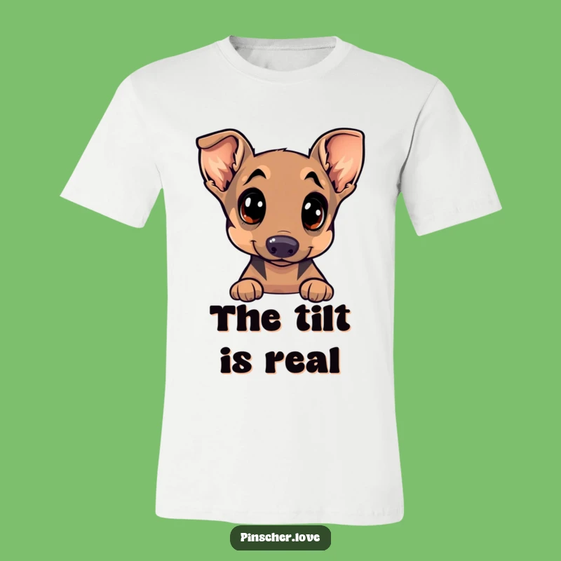Funny Pinscher T-Shirt - Curious Dog, Tilted Head - Adorable Pet Lover Gift