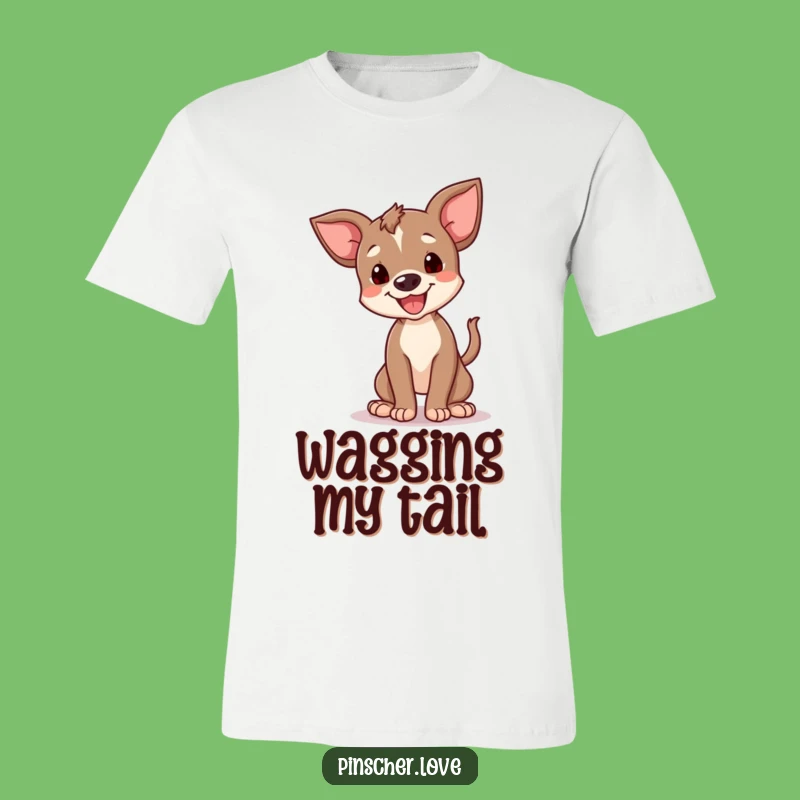 Funny Happy Pinscher Cub Spin T-Shirt - Wagging Tail Tee, Great Gift