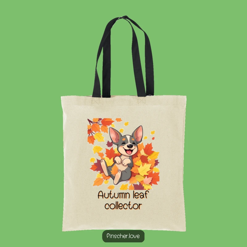 Funny Pinscher Autumn Leaves Tote Bag - Carry Your Fun & Essentials