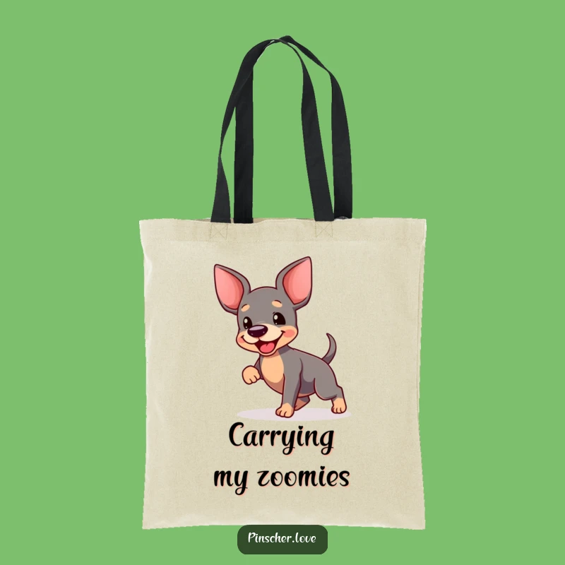 Funny Pinscher Dance Tote Bag - Carry Your Joy with This Happy Dog!