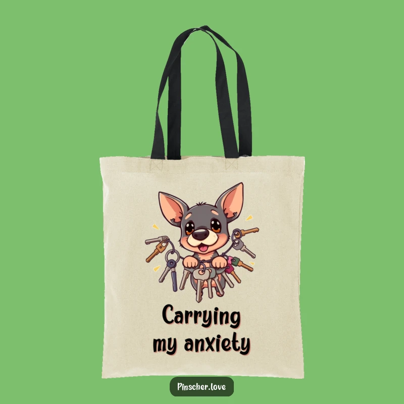 Funny Pinscher Keys Tote Bag: Carry Your Dog Lover Humor, Perfect Gift