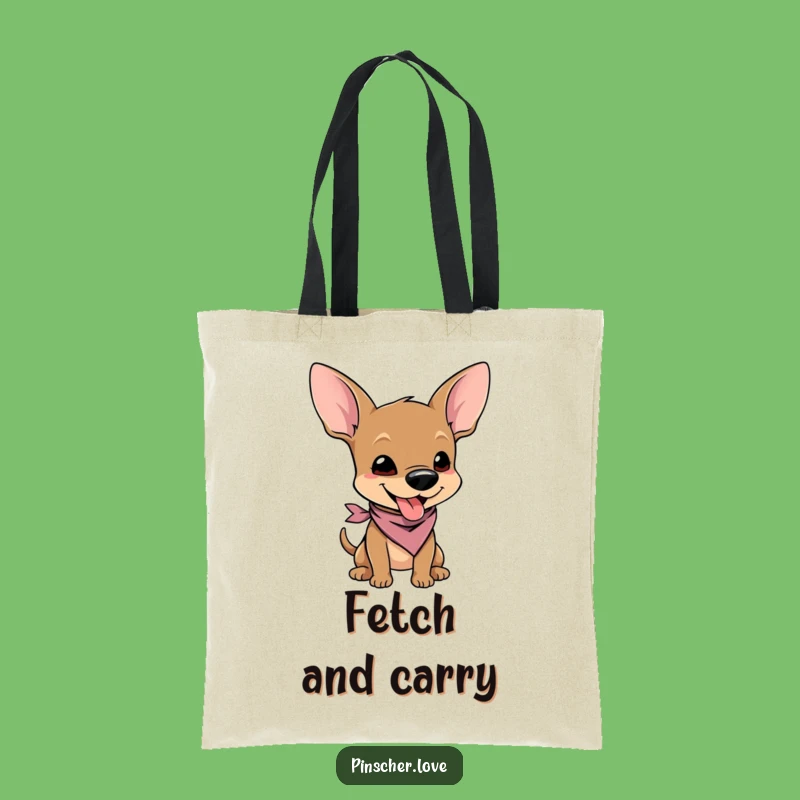 Funny Pinscher Wiggle Tote Bag - Cute Cartoon Character Accessory