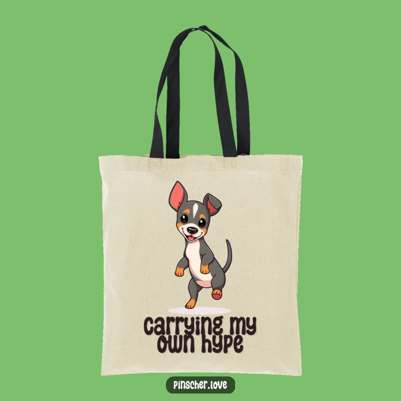 Funny Spinning Pinscher Tote Bag - Stylish and Humorous Dog Accessory Gift