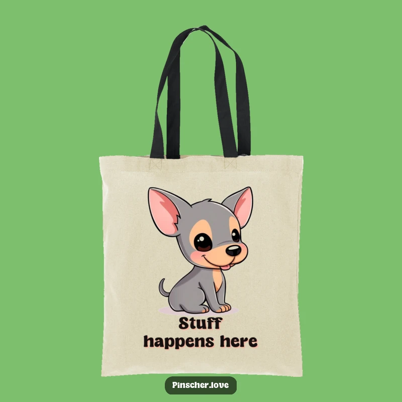 Funny Pinscher Tote Bag - Playful Pup Accessory, Great Gift for Dog Lovers