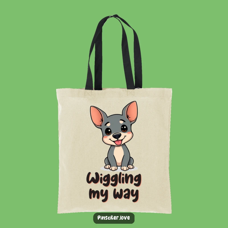 Funny Wiggle Pinscher Tote Bag: Carry Your Happy Vibes Around!